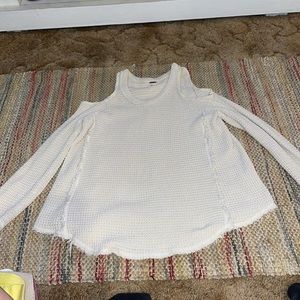 Womens cutout shoulder Free people sweater
